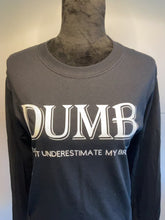 Load and play video in Gallery viewer, DUMB Black Long Sleeve Tshirt

