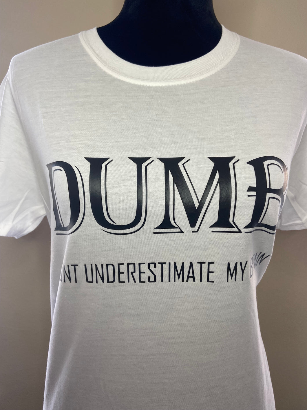 DUMB White and Black T-shirt