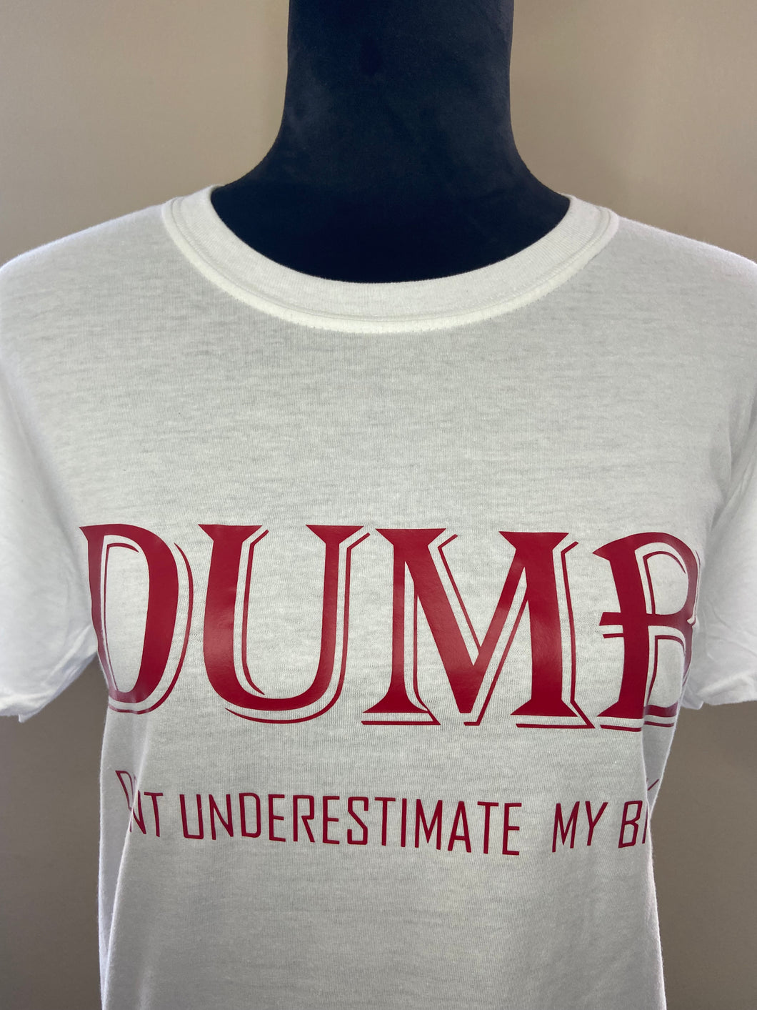 DUMB White and Red T-shirt